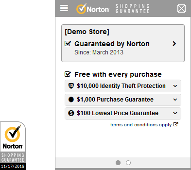 Norton Shopping Guarantee seal